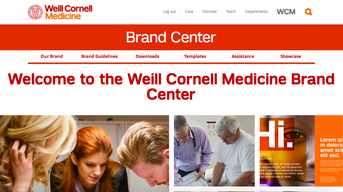 WCM Brand Center website